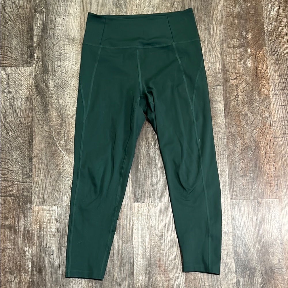 Girlfriend Collective Compressive High Rise Dark Green Leggings - W M